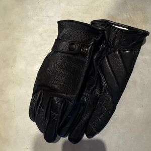 Indigo Black Leather Men's Gloves
